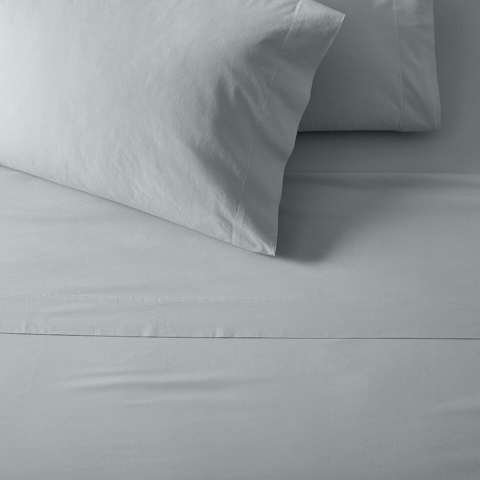 Organic Washed Cotton Percale Sheets & Pillowcases West Elm UK